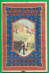 1922 Watkins Almanac And Home Doctor Cook Book Mail Order Winona Mn