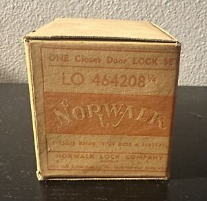Vintage Norwalk Closet Door Lock Set New Nib Rare Lo 464208 1 4 Lockset Antique