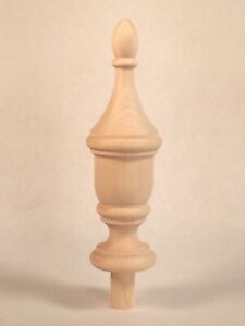 Newel Post Finial Maple Wood Unfinished Cap 7 3 8 Inch T119