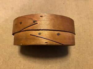 Minature Primitive 19th C Small Oval Shaker Pantry Box 3 75 By 2 25 Inches Nice