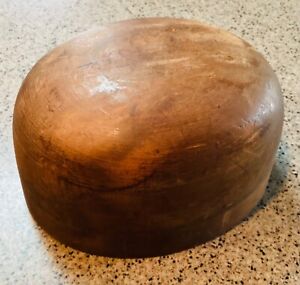 7 1 8 Vintage Antique Wooden Wood Hat Mold Millinery Block Form Solid Free Ship