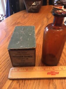 Antique Late 1800s Medicine Apothecary Box Bottle