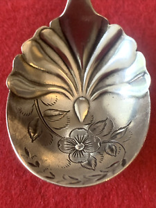 No 43 Pattern By Towle Bright Cut Flower Bowl 5 5 Sterling Silver Sugar Spoon