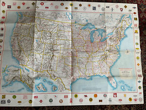 Vintage Rare Huge American Railroads Map Rand Mcnally 40 X 54 