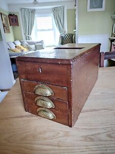 Antique 3 Drawer Cash Register Till By Gledhill Haberdashery Display Shop Prop