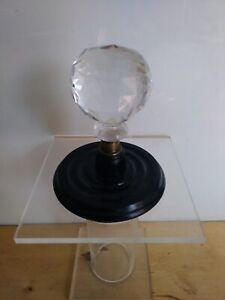 Antique Staircase Glass Ball Bronze Mount Post Finial 19th C