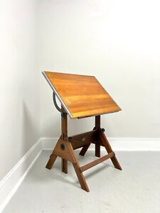 Anco Bilt Mid 20th Century Oak Pine Drafting Table