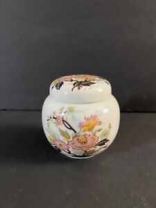 Vintage Sadler England Porcelain Ginger Jar Tea Caddy Beautiful Floral Pattern