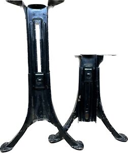 Pair Of Antique Heywood Wakefield Steel Iron Adjustable School Desk Table Legs