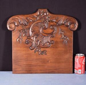 Vintage French Decorative Louis Xv Trim Panel In Solid Oak Wood