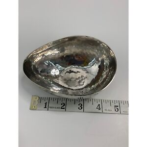 Roost Plated Silver Small Hammered Bowl Serving Home Decor 5888