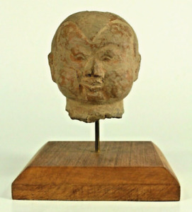  Antique Tang Dynasty 618 907 Ad Chinese Effigy Head Terracotta Earthenware