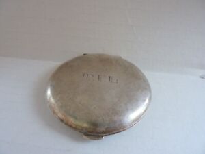 Vintage Sterling Silver Compact Mirror Monogrammed