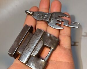 Nice Tibet Tibetan 19th Century Old Antique Folk Iron Lock Key Good Condition