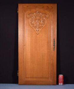 Large Vintage French Louis Xv Carved Architectural Cabinet Door Wood Oak