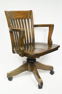 Vintage Sheboygan Office Chair Mid Century Modern Handmade Mahogany Gorgeous 