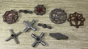 Cast Iron Faucet Valve Handles Vintage Indiana Italy Lot
