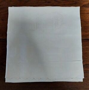 Pillowcase Antique Linen White Monogram Embroidered Ed 25 5 8x25 5 8in