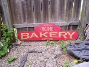 Hp Home Bakery Wood Sign Customized Colors Trade Style 3ft Kitchen Decor