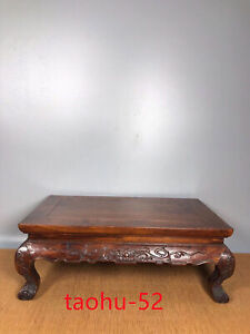 Precious Chinese Ancient Huanghuali Wood Dynasty Bamboo Design Tea Table Desk