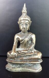 Old Amulet Thai Buddha Sukhothai Buddha Bronze