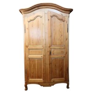 Large Antique French Provincial Louis Xv Style Pine Armoire C 1820
