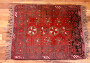 Antique Hand Knotted Turkish Wool Prayer Rug Wall Hanging 19 X 26 
