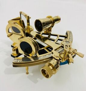 Vintage Ship Astrolabe Model Sextant 9 Solid Brass Working Sextant Navigation