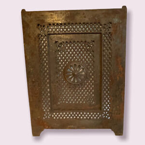 Heavy Ornate Antique Cast Iron Fireplace Cover Vent Door 26 3 4 X 20 3 8 