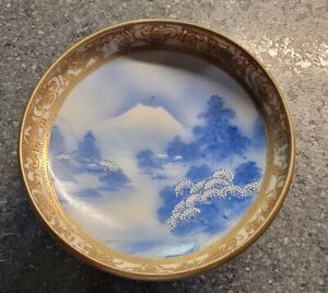 Antique I E C Co Japan Hand Painted Moriage Porcelain Compote C 1885 1925