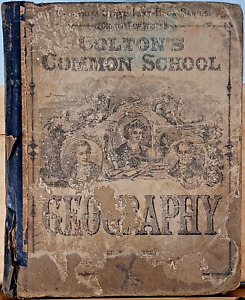 Colton S Common School Geography 1881 Minnesota Damaged