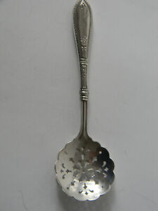 Webster Mayflower Sterling Silver Hollow Handle 6 1 4 Nut Serving Spoon 1910