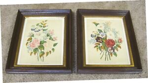 1800 S Antique Mahogany Wood Beveled Picture Frames W Gold Trim 15 X 17 1 2 
