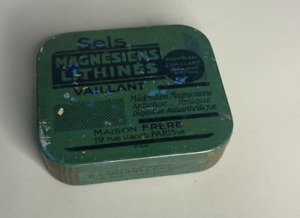 French Vintage Tin Can Medicine Empty Box Sel Magnesiens Lithines Maison Paris