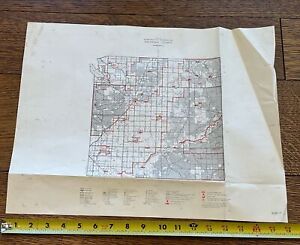 Vintage 1963 Michigan Dept Of Conservation Kalkaska County Roads Lake Map M4 