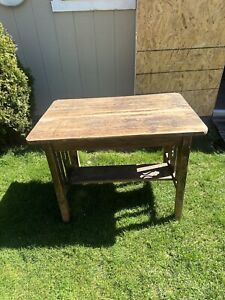 Antique Mission Arts Crafts Oak Library Side Table