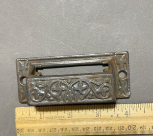 Victorian Eastlake Apothecary Cast Iron Drawer Pull With Window