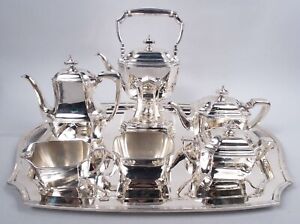 Tiffany Hampton Coffee Tea Set Tray 18389 20677 American Sterling Silver C 1930