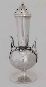 Rare Gorham Sterling Silver Aesthetic 6 Inch Pepper Pot Sugar Caster Shaker 1869