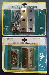 Vintage Brainerd Brass Hinges 2 1 2 X 1 9 16 2 X 1 Nos