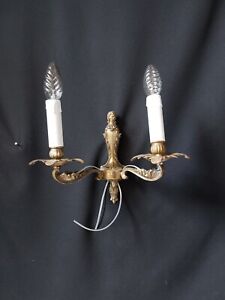 Vintage Of French Brass 2 Lights Sconce Wall Light