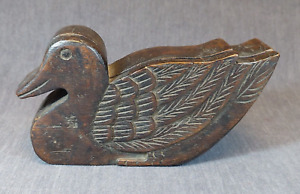Antique Hand Carved Wood Duck Box Chinese Opium Scale