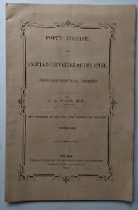 C1859 Antique Medical Booklet Pott S Disease Spine Curvature Treatment By J Wood