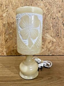 Lovely Lamp Antique Alabaster Decoration Floral Vintage Chic Years 60 70 