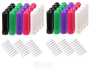 50 Pcs Multi Color Essential Oil Aromatherapy Blank Nasal Inhaler Tubes