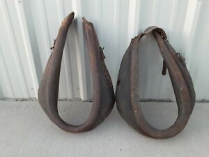 Old Vintage Farm Primitive Leather Horse Collar Equipment Piece