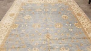 Exceptional Hand Knotted Turkish Oushak Tribal Pishawar Vintage Wool 9 X 12 