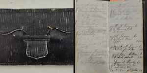 1858 Antique Farm Journal Bolivar Ny Albon A Lewis Handwritten Sales Work