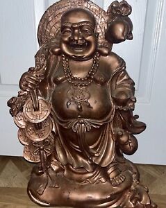 Laughing Buddha Maitreya Statue 8 China Tibet Buddhism Temple Brass Wealth