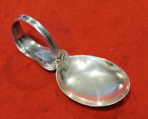 Frank Smith Co Priscilla Sterling Silver Curved Handle Baby Spoon No Monogram